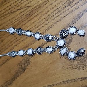 White Squash Blossom Necklace
